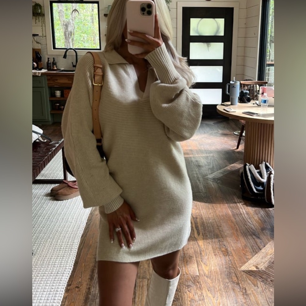 Collared Sweater Dress from These Three Boutique